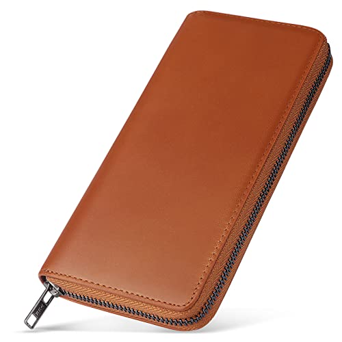 ecoofee 財布 メンズ 長財布 栃木レザー 一流の革職人が作る 本革 大容量 スキミング防止 YKK製 ラウンドファスナー 男性 ウォレッ