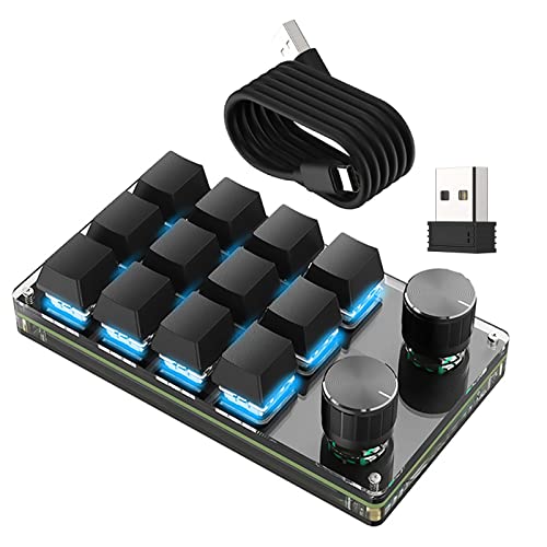 SIKAI CASE 新型番 片手キーボード マクロキーボード3種接続を支持メカニカルキーボード2.4Gレシーバー付き Bluetooth接続