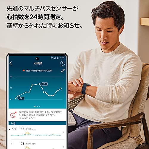 Suica対応Fitbit Sense 2スマートウォッチ シャドーグレー 6日間以上の 