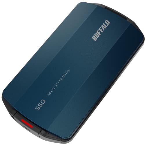 バッファロー SSD 外付け 500GB USB3.2 Gen2 Type‐C 最大読出速度1050MB/秒 防塵防滴 IP55 耐衝撃 MIL