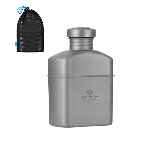 COOK'N'ESCAPE チタン キャンティーン 1リットル 軽量 直火 大容量