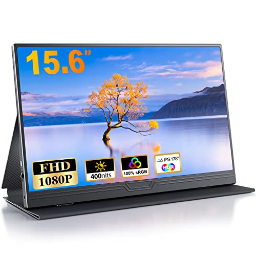 モバイルモニター 15.6インチ モバイルディスプレイ ゲームモニタ スイッチ用モニター1920x1080P FHD 高輝度400