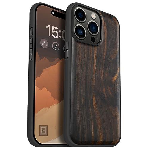 Carveit 木製 iPhone 15 Pro Max 用 ケース天然木+TPUシリコンツーインワン対応 MagSafe マグセーフ 磁気 アの通販は