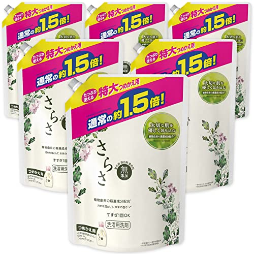 ケース販売 さらさ 洗濯洗剤 液体 詰め替え 1200g×6限定