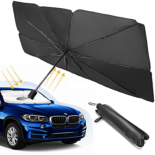 車用サンシェード 折り畳み式 傘型 車用パラソル 125*65 cm フロント 