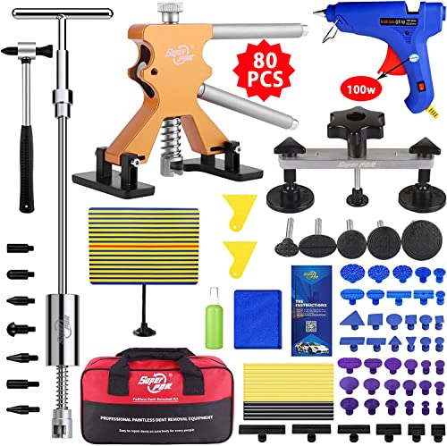 SuperPDR デントリペア 物の具 80PCS デントリペア 物の具 車の凹み直し デントリペアキット ヘコミ取りつくろう 生産ラインゲーム盤付き添い人 DIY