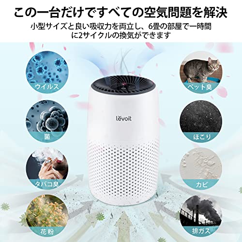 節電対策Levoit レボイト 空気清浄機 12畳 小型 卓上 軽量 カビ取り