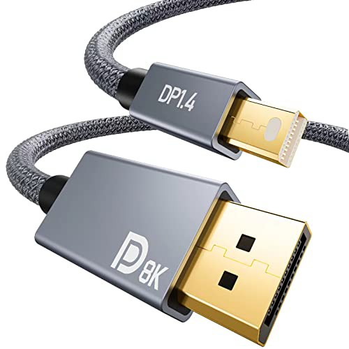 YOJOCK Mini Displayport to 2M ケーブル 8K 60Hz 双方向 Mini DP-DP