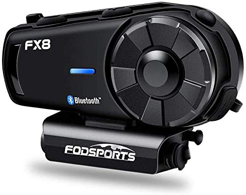 FODSPORTS バイク 技適認証 FX8インカム 8人同時通話 音楽共有 FMラジオ Hi-Fi音質 AUX機能付き インカム イヤホン ユ