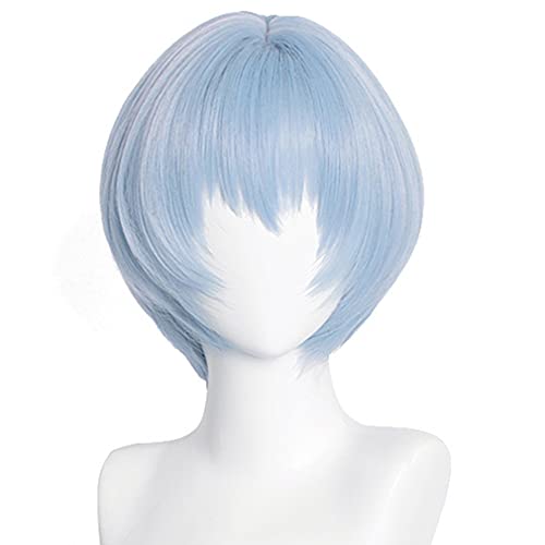 LAOBAO コスプレ ウィッグ カツラ 耐熱 変装用ウィッグ コスチューム小物 水色 ボブ パーティー 仮装 ハロウィン お