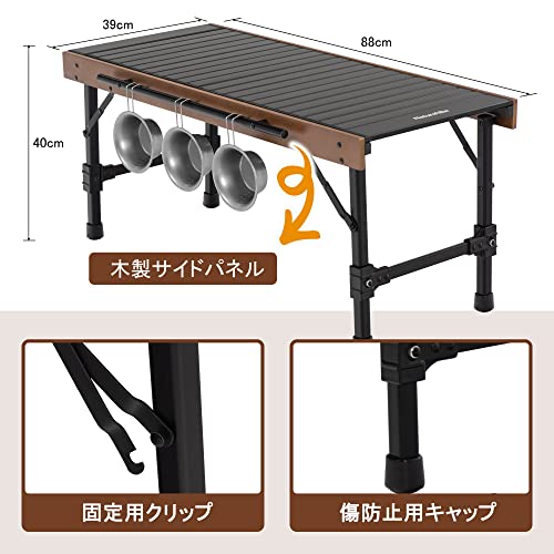 Naturehike アウトドアテーブル キャンプ 折りたたみ IGT 3ユニット ロールテーブル アルミ 軽量 バーベキュー bbq ハイキン_2