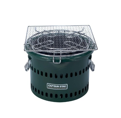 キャプテンスタッグ 炭焼き名人万能七輪水冷式 M-6482 外径280×高さ210mm