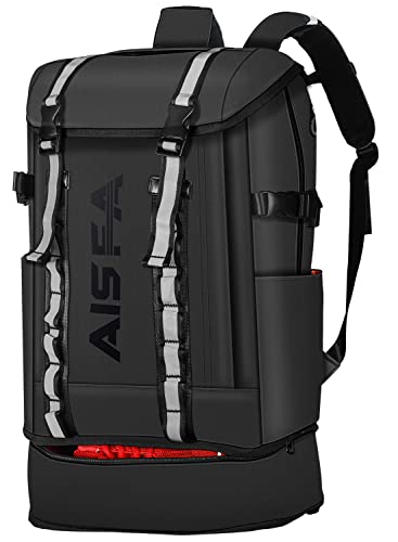 AOSLE リュックメンズ ビジネスリュック USB充電ポート付き 反射ストリップ付き スーツケースに装着可能 15.6インチ PC 大容量30