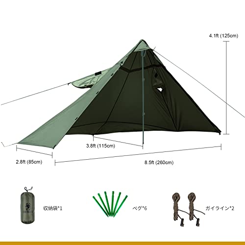 OneTigris TENTSFORMER ポンチョシェルター レインコート シェルターテント レインウェア 防風防水 防塵防雪 男女兼用 通勤_2