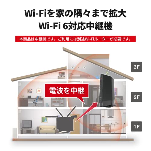 限定 バッファロー WiFi 無線LAN 中継機 Wi-Fi 6 11ax / 11ac 4803 + 573Mbps Easy Mesh 対応_1