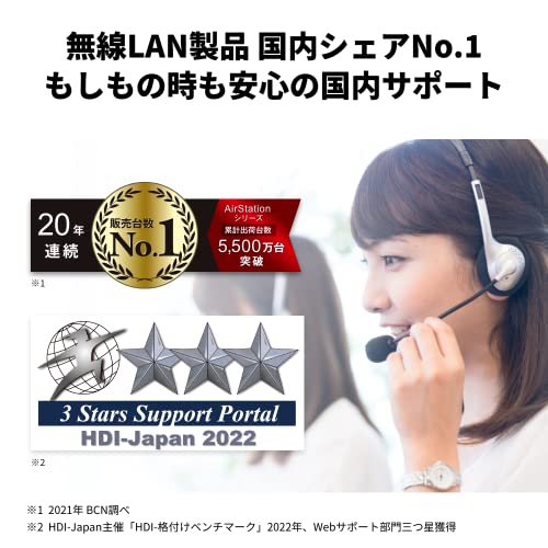 限定 バッファロー WiFi 無線LAN 中継機 Wi-Fi 6 11ax / 11ac 4803 +