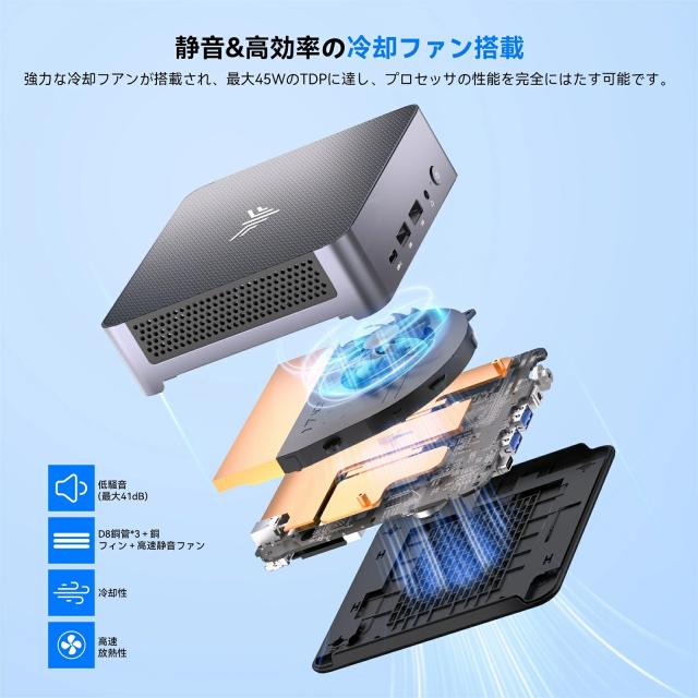 新商品予約販売中】 NiPoGi ミニpc Ryzen 7 8745HS mini pc 32GB