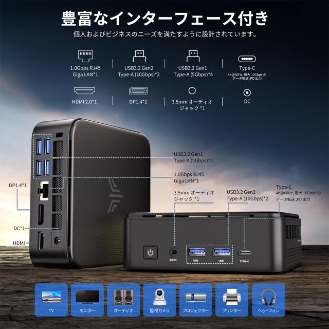 【たなぴー】NIPOGI ミニpc Ryzen 5 7430U Amazon.co.jp: NIPOGI ミニpc AMD Ryzen 5 7430U (6C/12T最大
