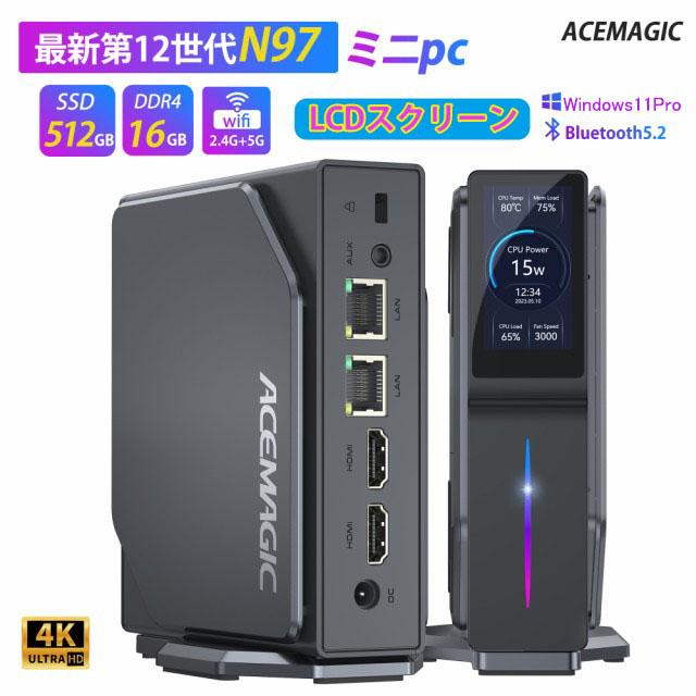 NiPoGi ミニpc 第12世代 N97 16GB+512GB SSD 2TB NiPoGi ミニpc 第