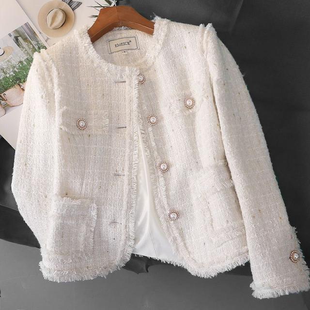 ノーカラージャケット レディース ツイードジャケット レディース 卒園