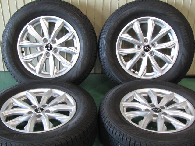 【美品の冬セット】アウディ　FY系　Q5ウインター純正　5スポークVデザイン　7J　+34　112　5H　235/65R17　ピレリスタッドレス■
