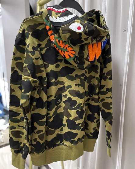 A BATHING APE エイプ シャークパーカー グリーン