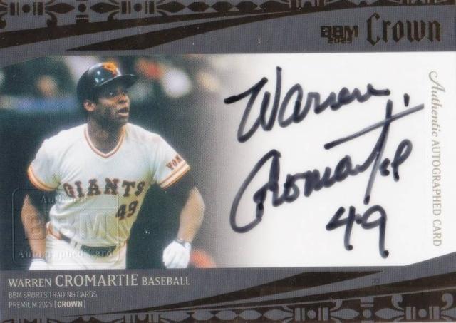 【直筆サイン 横版 29/39】BBM スポーツトレーディングカード ウォーレン・クロマティ 読売ジャイアンツ (プレミアムインサートカード/プロ野球) プレミアム2025 CROWN