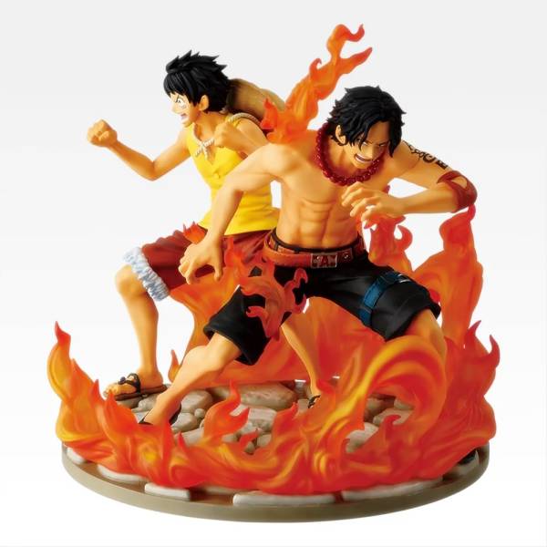 【ラストワン賞 Revible Moment エース＆ルフィ (フィギュア) 】 一番くじ ワンピース ドラマティックメモリーズ 【中古】
