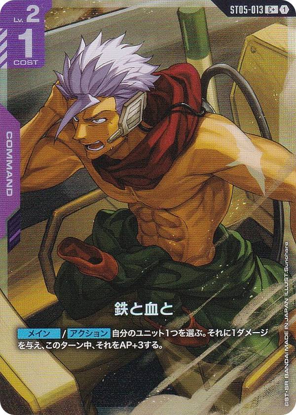 パラレル】ガンダムカードゲーム ST05-013 鉄と血と (C＋ コモン