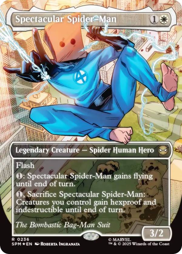 【テクスチャー・FOIL/ボーダーレス版】マジックザギャザリング SPM EN 0236 スペクタキュラー・スパイダーマン (英語版 レア) マーベル スパイダーマン (MTG)