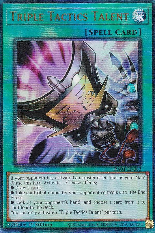 遊戯王 RA01-EN063 三戦の才 Triple Tactics Talent (英語版 1st