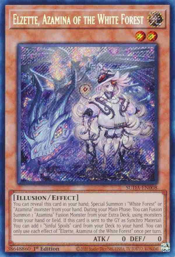 遊戯王 SUDA-EN008 白き森の聖徒リゼット Elzette, Azamina of
