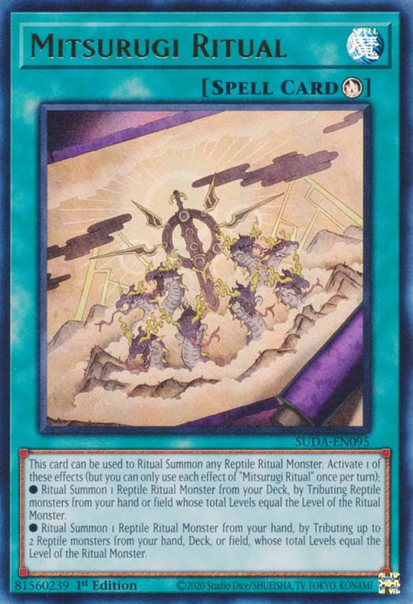 遊戯王 SUDA-EN095 Mitsurugi Ritual (英語版 1st Edition ウルトラレア) SUPREME DARKNESSの通販は 6,776円