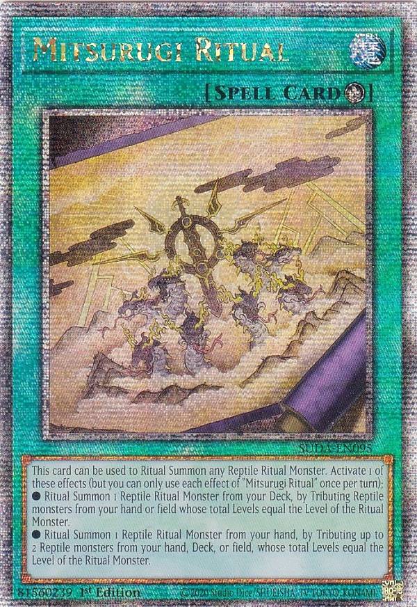 遊戯王 SUDA-EN095 Mitsurugi Ritual (英語版 1st Edition 25th クォーターセンチュリーシークレットレア) SUPREME DARKNESS 遊戯王 SUDA-EN095 Mitsurugi Ritual (英語版 1st Edition 25th