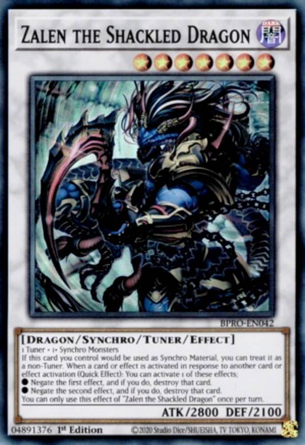 遊戯王 BPRO-EN042 鎖縛竜ザレン Zalen the Shackled Dragon (英語版