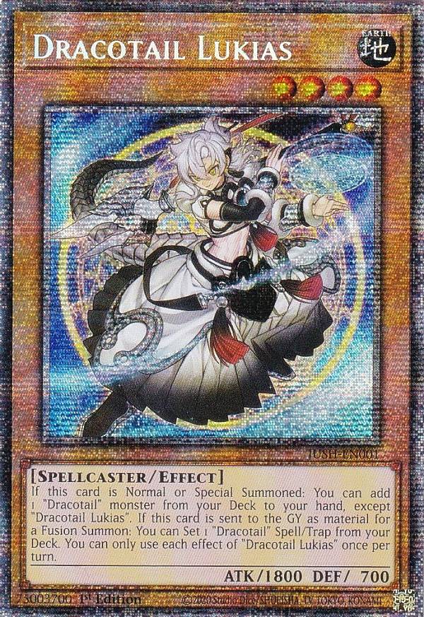 遊戯王 JUSH-EN001 星辰槍手ルキアス Dracotail Lukias (英語版 1st