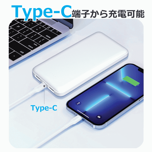 Amazon | NIKYPJ モバイルバッテリー iphone 「2022 MFi正規認証