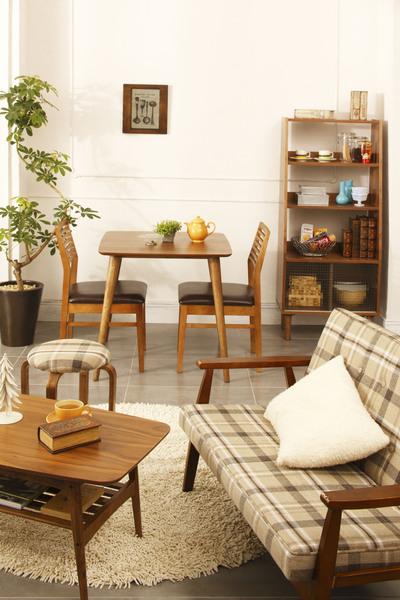 トムテ センターテーブルL コーヒーテーブルL ブラウン W105×D50×H40 机 収納付き 木目 ラバーウッド シンプルの通販は