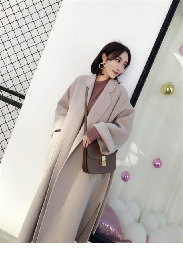 ロングコート チェスターコート アウター サイドスリット レディース 韓国 オルチャン アイテム オーバーサイズ ウールコート  S-2XL ベージュ ウールコート 春秋 ミドル丈 2022新冬 オールマッチ カシミアウールコート えんじ色 Dark red 黒 ブラック オフホワイト 白の通販は