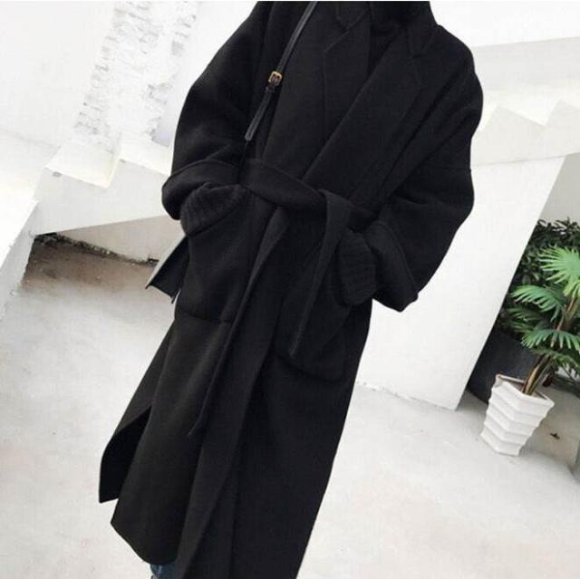 ロングコート チェスターコート アウター サイドスリット レディース 韓国 オルチャン アイテム オーバーサイズ ウールコート  S-2XL ベージュ ウールコート 春秋 ミドル丈 2022新冬 オールマッチ カシミアウールコート えんじ色 Dark red 黒 ブラック オフホワイト 白の通販は