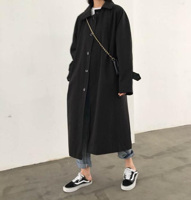 アウター ロングコート ロング丈 襟付き 大人可愛い レディース ファッション きれいめ シンプル 大人 かっこいい 大人女子 こなれ感 ラフ 無地 秋 冬 10代 20代 30代 通学 デート お出かけ ファッション スタイル防寒 S M L XL ゆったり ゆる 黒 ブラック ベージュの通販は 6,580円