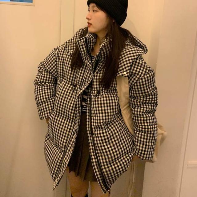 ダウン風ジャケット アウター 上着 長袖 ハイネック かわいい 大人可愛い おしゃれ お洒落 レトロ 大人可愛い 大人女子 ラブリー キュート ガーリー 個性的 主役級 存在感 ギンガムチェック 冬 10代 20代 30代 レディース 女性用 学生 デート お出かけ 公園デビュー 女子会の通販は 7,580円