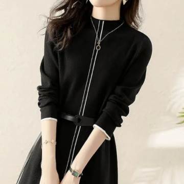 ミニワンピース パーティードレス ワンピース ミニ ミニ丈 膝上 長袖 レディース 韓国 オルチャン アイテム ハイネック Aライン かわいい 大人可愛い きれいめ 大人 上品 おしゃれ お洒落 大人可愛い 大人女子  セクシー エレガント 主役級 存在感 無地 春 夏 秋 冬の通販は 5,180円