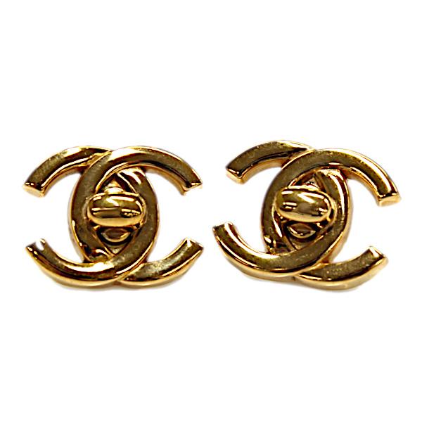 シャネル CHANEL ゴールド GP ココマーク ターンロック イヤリング 96P 中古の通販は