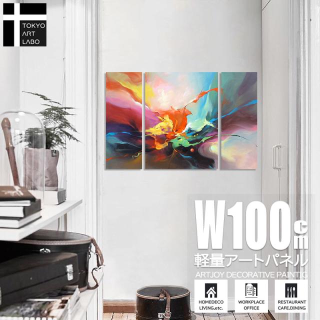 【楽天ランキング1位獲得】【パステル調のモダンデザイン】絵画 おしゃれ 壁掛け 絵 インテリア ホテル オフィス ディスプレイ 油絵 抽象画/25cmx70cmx2 50cmx70cmx1 油彩画 3枚組