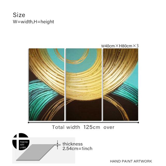 【楽天ランキング1位獲得】絵画 インテリア 壁掛け おしゃれ 絵 【蒼金の抽象】新築 玄関 リビング 和風 和モダンアート 枯山水モチーフ ホテル オフィス モデルハウス 内装用 業務用 油彩画_19