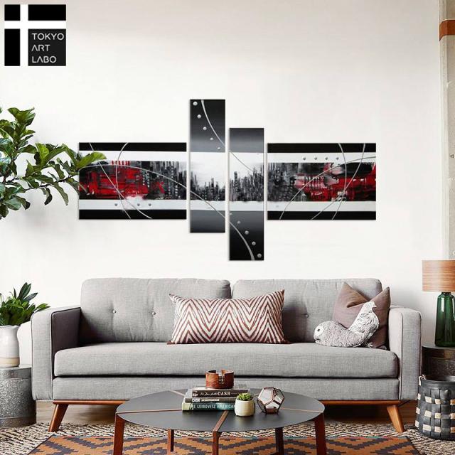 絵画 おしゃれ 壁掛け Cityscape2 シンプルモダン ロビー リビングの壁に ホテル 飲食店 モノトーン 白黒 油絵 壁装飾用インテリアアート 油彩画の通販は