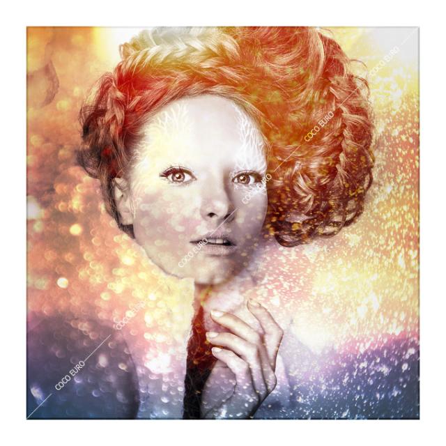 絵画 モダン PLEXIGLAS Romantic beauty1 SIZE mm 900*900 アート 装飾 壁 絵 ココ コブラアート 上位モデル 低反射 フレームレス