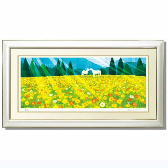 【楽天ランキング1位獲得】絵画 花 インテリア 壁掛け 額入り 額絵 「お客様評価 販売実績の高い人気画家おすすめ作品です」 開業祝い 開