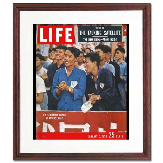 渋めのアメカジ風インテリアに COVERPOSTER ブラウンフレーム ポスター 壁掛け インテリア ライフ 表紙 カバーデザイン